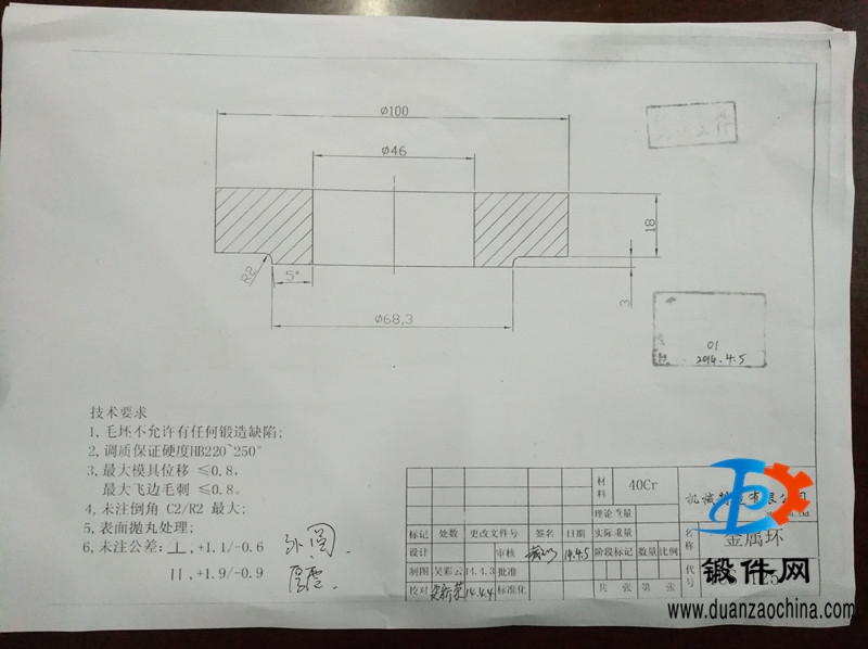 外貿(mào)訂購(gòu)圓盤形鍛件直